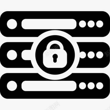锁服务器隐私安全图标图标