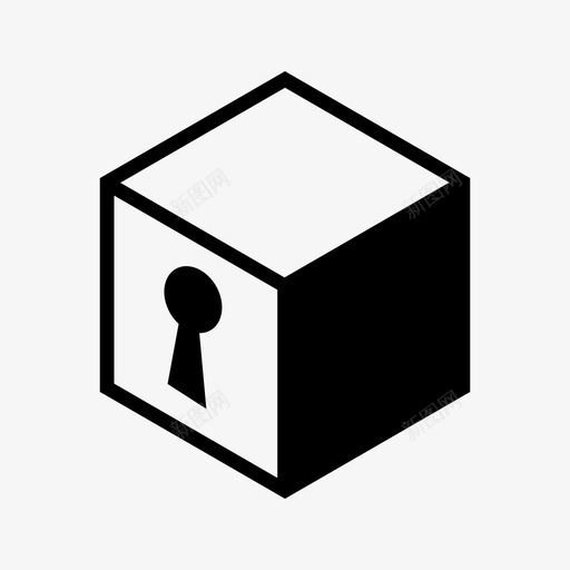 区块链加密钥匙孔图标svg_新图网 https://ixintu.com 加密 区块链 谜语 钥匙孔