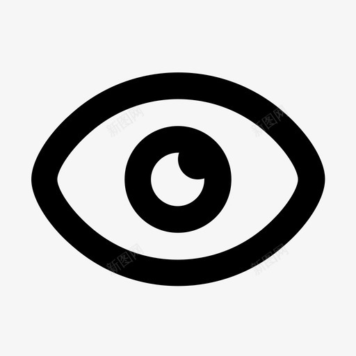 眼睛显示密码查看图标svg_新图网 https://ixintu.com 可见 显示密码 查看 用户界面 眼睛