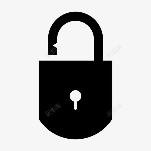 开锁钥匙挂锁图标svg_新图网 https://ixintu.com 安全锁 开锁 挂锁 钥匙