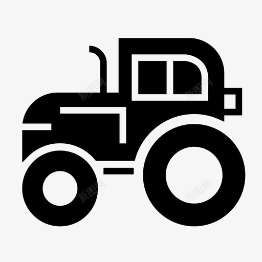 拖拉机农用车农业图标svg_新图网 https://ixintu.com 农业 农场字形图标 农用车 拖拉机 运输