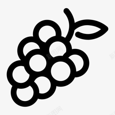 葡萄葡萄串水果图标图标