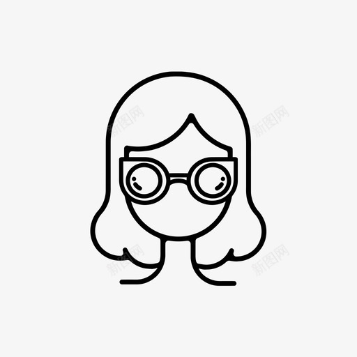 戴墨镜的女孩表情符号脸图标svg_新图网 https://ixintu.com 夏日阳光 戴墨镜的女孩 脸 表情符号