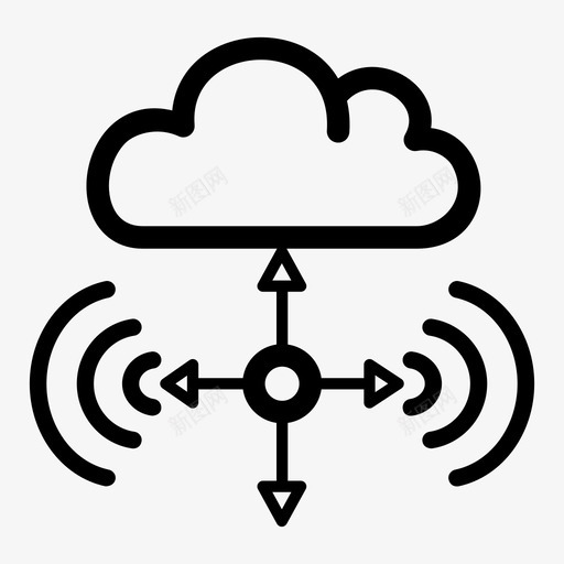 云计算分布式网络图标svg_新图网 https://ixintu.com 云计算 分布式 大数据 系统 网络