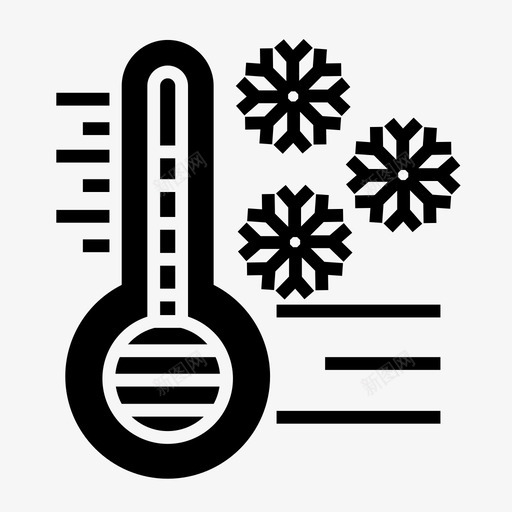 低温寒冷天气预报图标svg_新图网 https://ixintu.com 低温 天气 天气字形图标 天气预报 寒冷