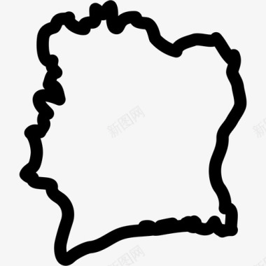 象牙海岸地图象牙海岸非洲国家地图图标图标