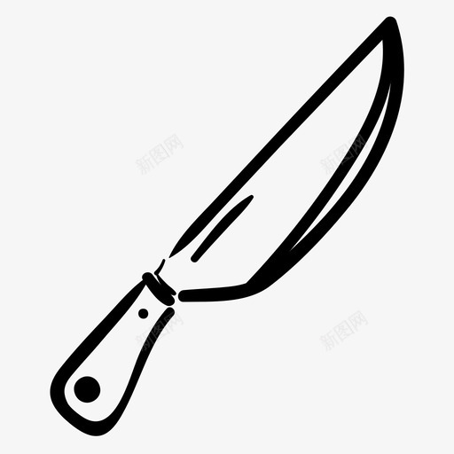 刀厨房手绘图标svg_新图网 https://ixintu.com 刀 厨房 手绘