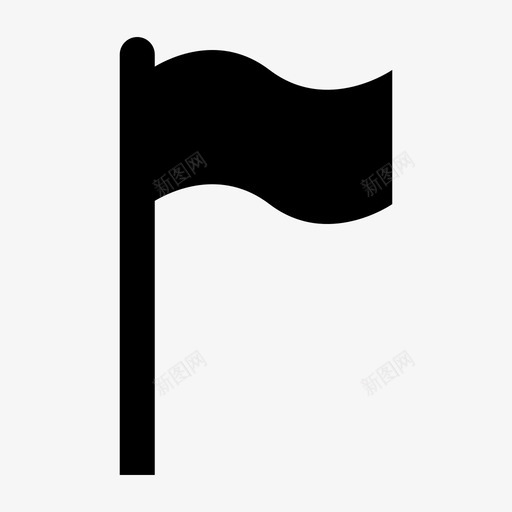 旗帜目标点图标svg_新图网 https://ixintu.com 信号旗 旗帜 点 目标