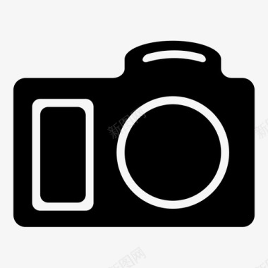 用于网络或移动设备的照相机照片用户界面图标图标