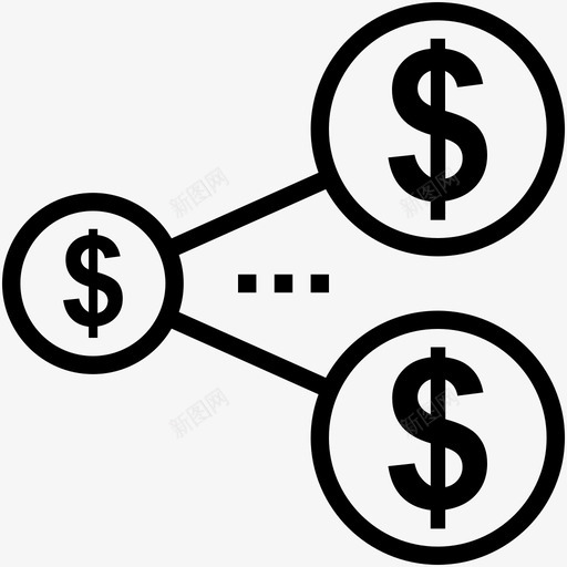 货币价值货币兑换美元图标svg_新图网 https://ixintu.com 公司行图标 美元 货币价值 货币兑换