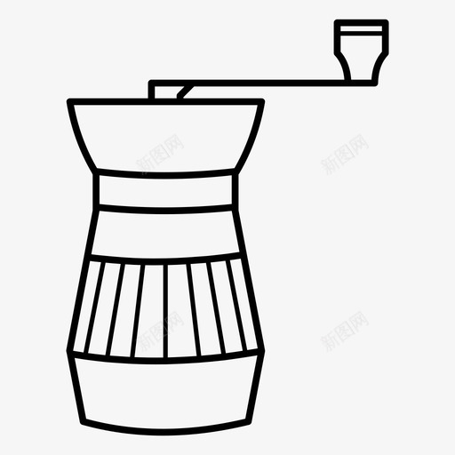 研磨机咖啡机厨房图标svg_新图网 https://ixintu.com 厨房 厨房生产线 咖啡机 器具 研磨机 磨坊