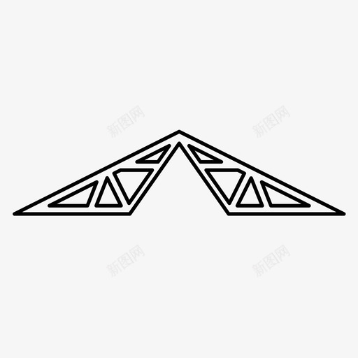 桁架建筑施工图标svg_新图网 https://ixintu.com 建筑 施工 桁架 立面图 设计