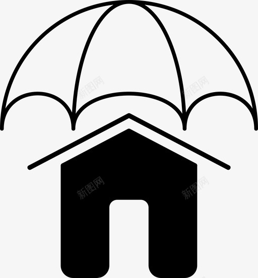 保险担保房屋保险图标svg_新图网 https://ixintu.com 保险 保险保证 房屋保险 担保