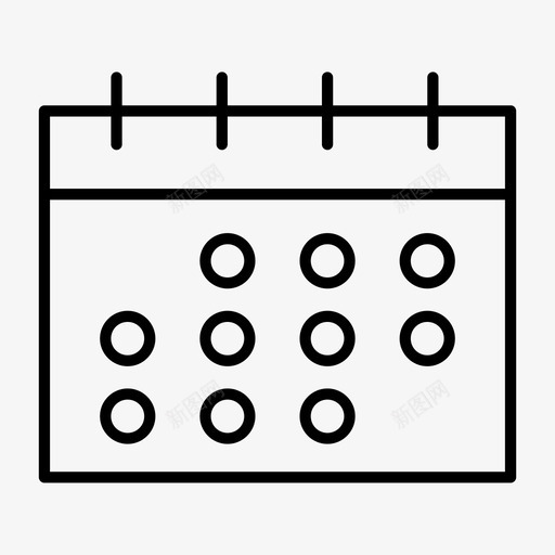 日历事件时刻图标svg_新图网 https://ixintu.com 事件 教育 日历 时刻 时间表 计划