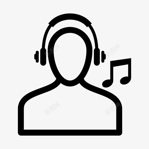 听音乐耳机歌曲图标svg_新图网 https://ixintu.com 听音乐 声音 歌曲 耳机