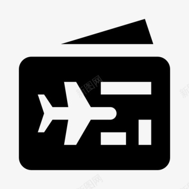 机票通行证旅行图标图标