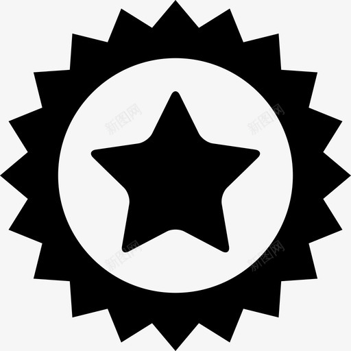 顶级明星徽章明星徽章上衣图标svg_新图网 https://ixintu.com 上衣 信任 明星徽章 顶级明星徽章