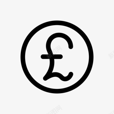 英镑货币银行图标图标