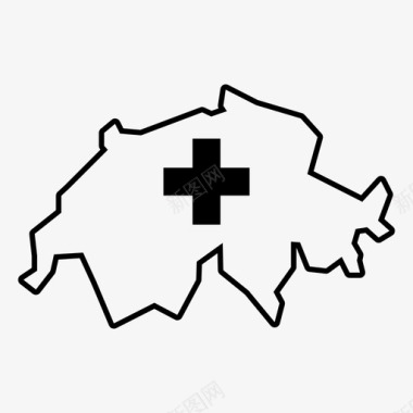 瑞士地图欧洲瑞士图标图标