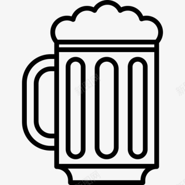大啤酒罐食物餐馆图标图标