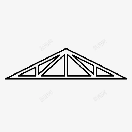桁架建筑施工图标svg_新图网 https://ixintu.com 建筑 施工 桁架 立面图 设计