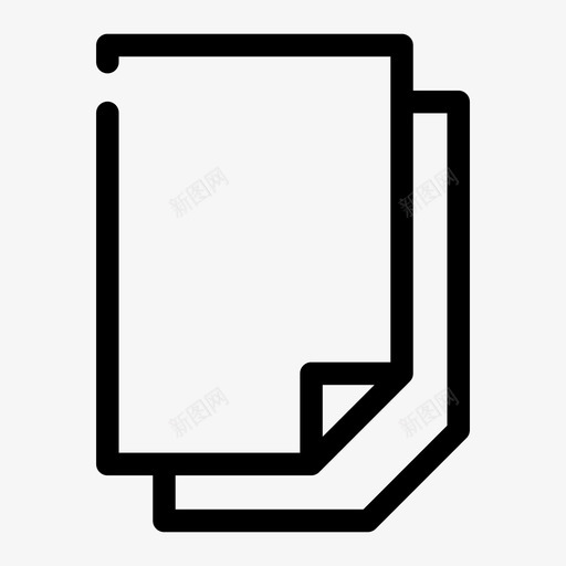 纸张文件页图标svg_新图网 https://ixintu.com 文件 纸张 营销 页
