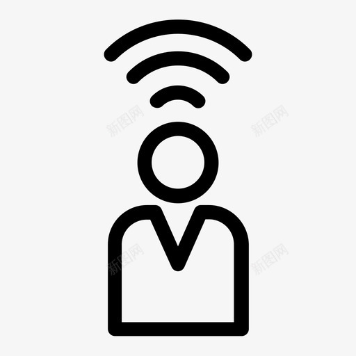 联系人信号wifi图标svg_新图网 https://ixintu.com wifi 信号 联系人 联络线