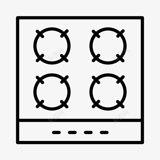 炉顶电器食物图标svg_新图网 https://ixintu.com 厨房 炉顶 烤箱 电器 食物