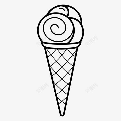 冰淇淋蛋卷冰淇淋筒冷冻图标svg_新图网 https://ixintu.com 冰淇淋球 冰淇淋筒 冰淇淋蛋卷 冷冻 冷冻酸奶 凝胶 软装