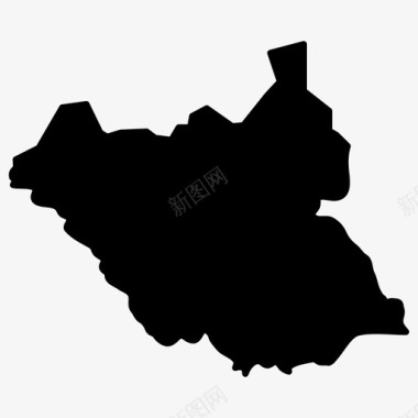 南苏丹地图南苏丹非洲国家地图填充图标图标