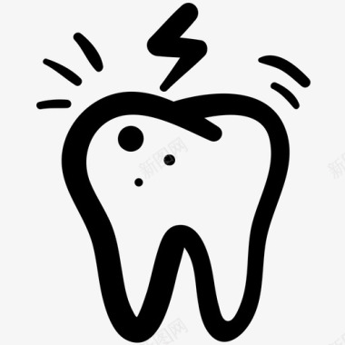 牙痛护理牙齿图标图标