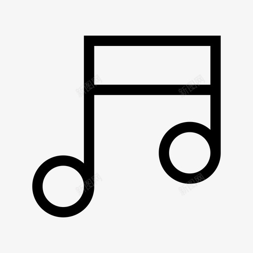 音符音乐播放器颤音图标svg_新图网 https://ixintu.com 歌曲 音乐播放器 音符 颤音
