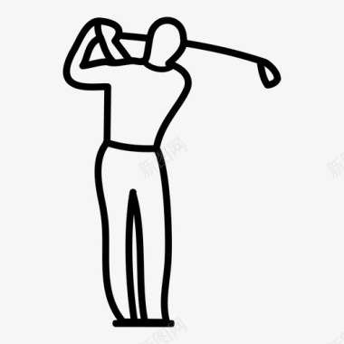 高尔夫高尔夫俱乐部射击图标图标