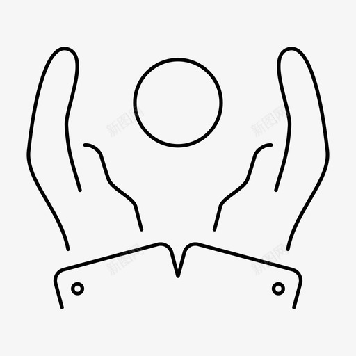 双手之间帮助人类图标svg_新图网 https://ixintu.com 人类 双手之间 帮助