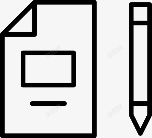 标题页绘图教育图标svg_新图网 https://ixintu.com 大学 教育 文书薄 标题页 纸张 绘图 铅笔