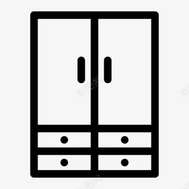 橱柜壁橱储物柜图标图标