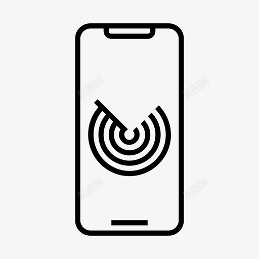 扫描仪检测浏览图标svg_新图网 https://ixintu.com iphone iphonex 定位 扫描仪 检测 浏览