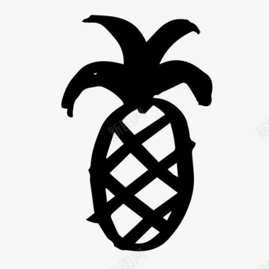 菠萝水果岛屿图标图标