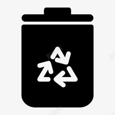 垃圾桶回收箱图标图标