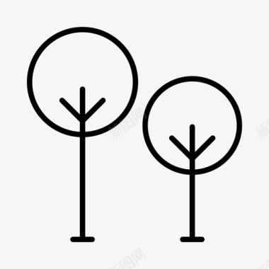 树木户外植物图标图标