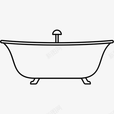 浴缸浴室家具图标图标