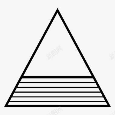 三角形线十分之三图表图形图标图标