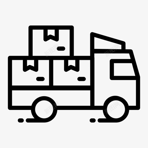 送货车自卸汽车在途图标svg_新图网 https://ixintu.com 交货和物流 加工 在途 自卸汽车 运输 送货车