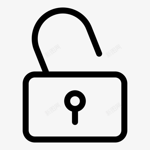 解锁挂锁隐私图标svg_新图网 https://ixintu.com 保护 基本pt1 安保 安全 挂锁 解锁 隐私
