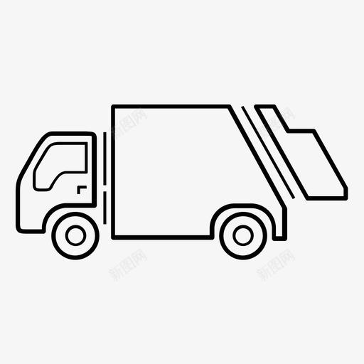 垃圾车垃圾收集车车辆运输图标svg_新图网 https://ixintu.com 垃圾收集车 垃圾车 车辆运输