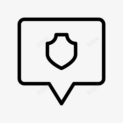 安全聊天锁图标svg_新图网 https://ixintu.com 保护 安全 屏蔽 聊天 聊天信息线图标 锁