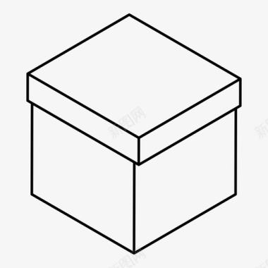 箱子纸板箱交货图标图标