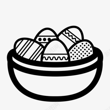 篮子蛋鸡蛋柳条图标图标