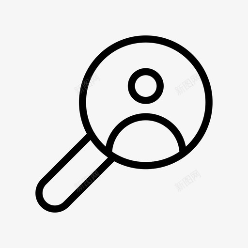 搜索帐户开发图标svg_新图网 https://ixintu.com 帐户 开发 搜索 放大镜 艺术设计开发线图标 配置文件