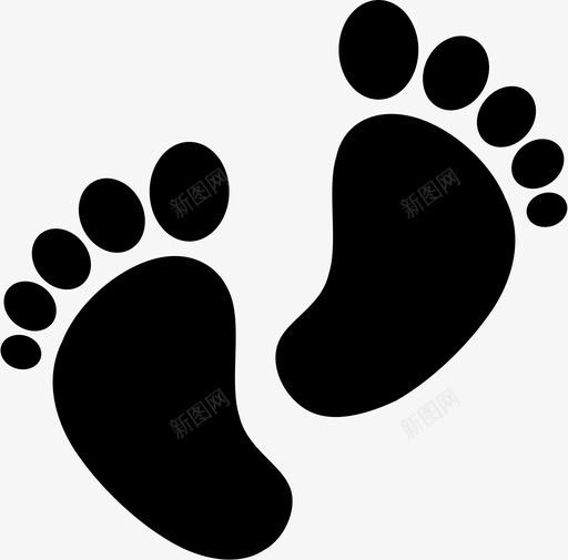 宝宝的脚宝宝的指纹脚印图标svg_新图网 https://ixintu.com 宝宝的指纹 宝宝的脚 脚印